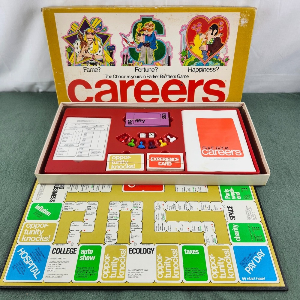 Vintage Careers Board Game Complete Parker Brothers 1976 Educational